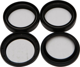 All Balls suspension fork and dust seal wiper kit with black rubber seals and metal components, designed for motorcycle forks.