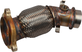 Straightline Performance Turbo Outlet Mid Pipe S-D 241-21404 for exhaust system, showing the metal pipe with mounting details.