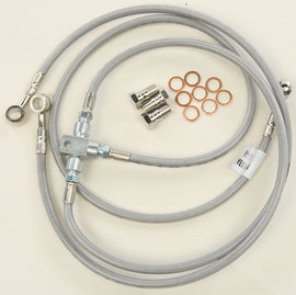 GALFER front brake line for YFZ450 '03 motorcycle, durable brake hose with high-performance fittings.