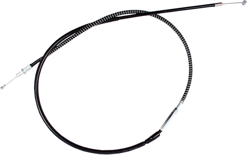 Motion Pro black vinyl clutch cable for motorcycles, showing the durable cable with protective vinyl coating and metal fittings.