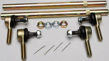 Charger l'image dans la galerie, All Balls suspension tie rod upgrade kit with metal rods and rubber boots, designed for vehicle steering systems.