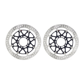 BREMBO upgrade front T Drive floating brake rotor showing ventilated disc with mounting holes and brake surface details