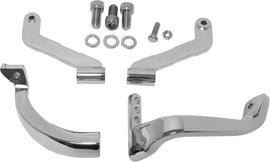 HardDrive chrome front floorboard mounts for Harley Touring models 1993-2009 and 2006-2014, foot controls for Flh and Flt bikes