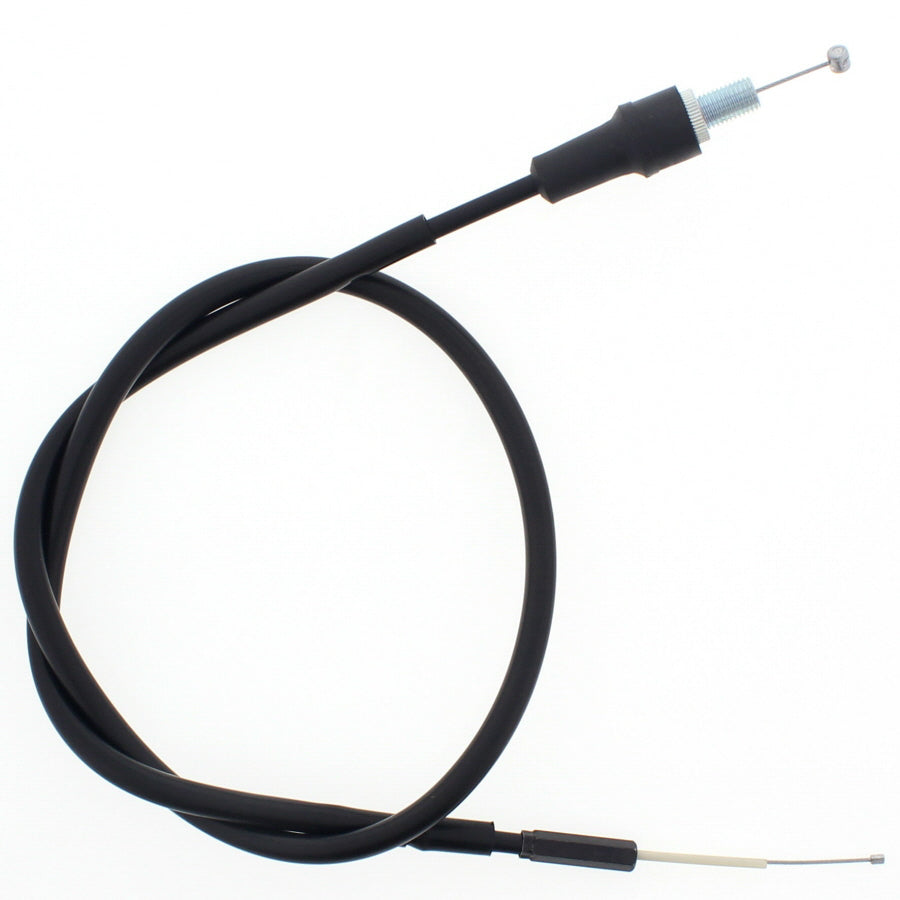 All Balls throttle cable 24-51188 for hydraulic control lines, featuring a black cable with metal fittings and protective casing.