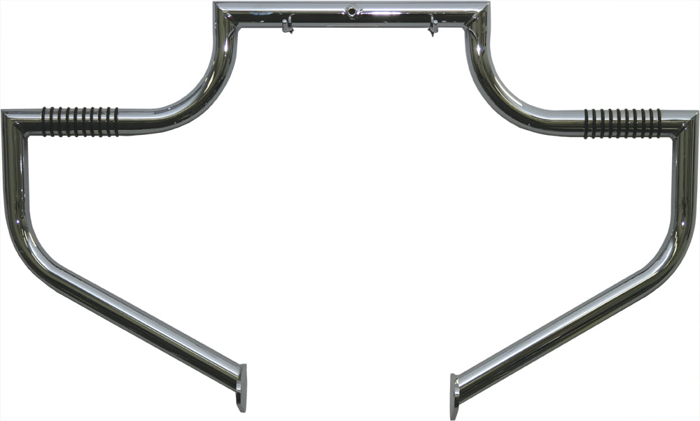 Chrome engine guard and HD Linbar for Softail models 2000 and up, featuring durable body protection and stylish design.