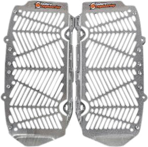Enduro Engineering billet radiator guard for KTM and Husqvarna motorcycles, showing durable metal construction and precise fit.