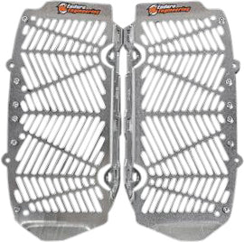 Enduro Engineering billet radiator guard for KTM and Husqvarna motorcycles, showing durable metal construction and precise fit.