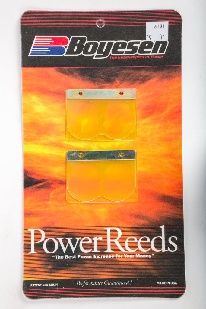 Boyesen motorcycle reeds 59-6131 for intake and carb fuel system, shown in close-up view of the reed valve components.