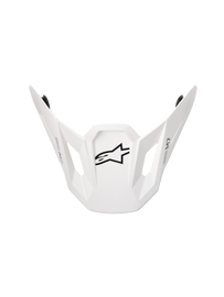 Alpine Star Sm7 solid white glossy helmet visor with ECE 06 certification, designed for motorcycle helmets.