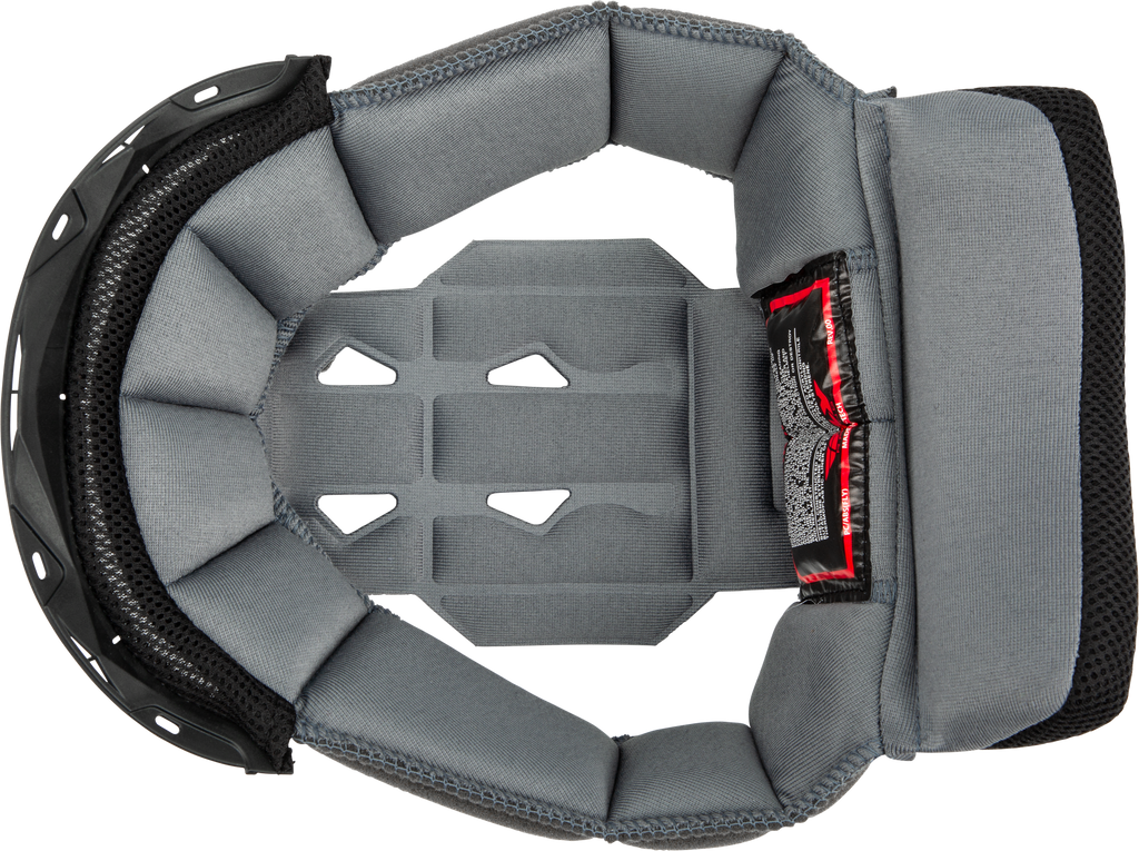 Fly Racing Odyssey Replacement Liner in medium grey and black, designed for motorcycle helmet interior comfort.