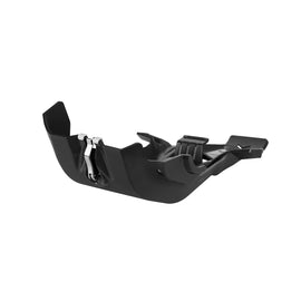 Polisport Plastics Fortress skid plate with link in black, designed for off-road motorcycle protection and durability.