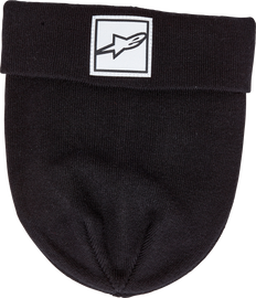Black Alpine Star Women's Delight Beanie showing a snug knit hat with a folded brim and subtle brand logo detail.