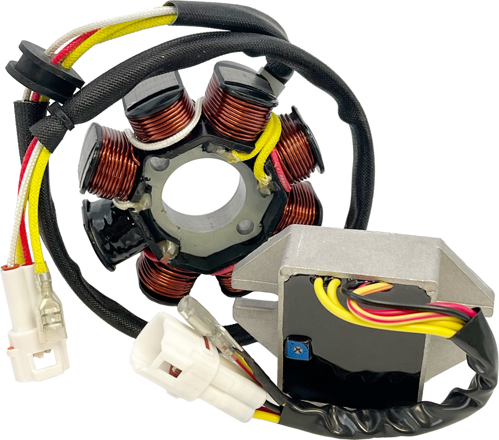 Ricks Motorsport Electric Hot Shot Charging Kit 27-14902 with electrical components and wiring for motorcycle charging system.