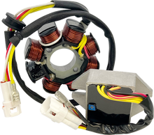 Load image into Gallery viewer, Ricks Motorsport Electric Hot Shot Charging Kit 27-14902 with electrical components and wiring for motorcycle charging system.