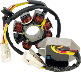 Ricks Motorsport Electric Hot Shot Charging Kit 27-14902 with electrical components and wiring for motorcycle charging system.