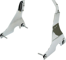 HardDrive Chrome Rigid Side Plates for FLSTF 06-Up and FLSTN 05-Up motorcycle accessories, shown with polished chrome finish.