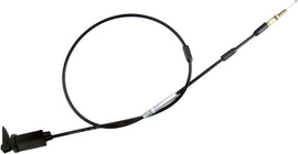 Motion Pro black vinyl choke cable for hydraulic control lines, with flexible construction and durable fittings.