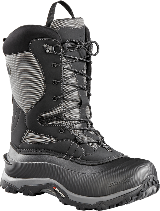 Baffin Inc Summit Boots in graphite color, size 12, featuring rugged design and durable materials suitable for winter outdoor wear.