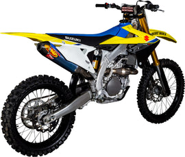 FMF Racing Factory 4.1 Ti RCT exhaust with car cap system on a Honda CRF450 motorcycle, showcasing lightweight titanium construction.