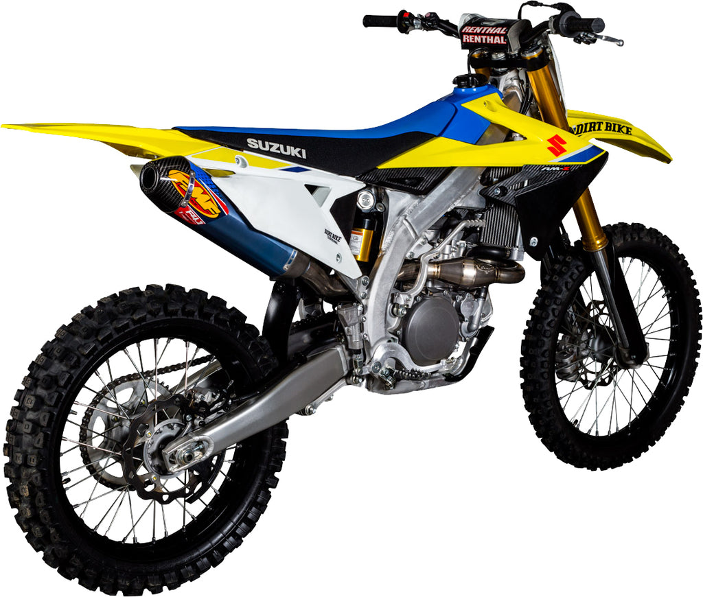 FMF Racing Factory 4.1 Ti RCT exhaust system with car cap for Honda CRF450R, featuring titanium mid and HDR components.