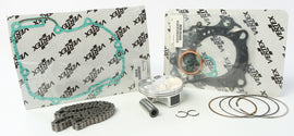 Vertex Top End Kit 77.96/Std 13.5:1 Hon piston kit with components, featuring detailed engine parts and branding.