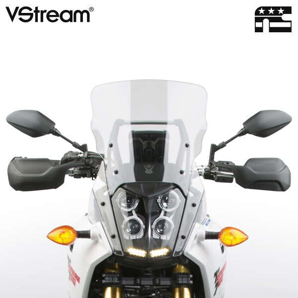 National Cycle Vstream Windscreen Sport Light Tint for Yamaha motorcycle, clear and aerodynamic windshield with tinted finish.