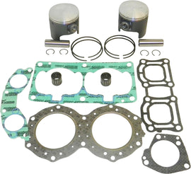 WSM Performance Parts Platinum Series top end kit with piston components, featuring multiple pistons and engine parts for performance upgrades.