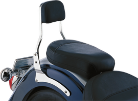 Chrome Cobra short sissy bar with padded backrest for Kawasaki Vulcan Vn900 2006-2019 motorcycle, body style, part number 82-97469.