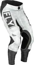 Load image into Gallery viewer, Fly Racing Lite L.E. Stealth pants in white and grey, size 38, featuring lightweight riding gear with sleek design.