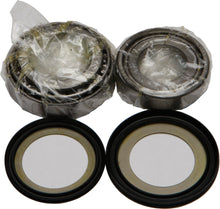 Charger l'image dans la galerie, All Balls steering bearing and seal kit for motorcycle, includes components for steering system repair.
