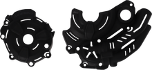 Load image into Gallery viewer, Acerbis black ignition and clutch covers for Yamaha motorcycle, made of durable body material with sleek black finish.