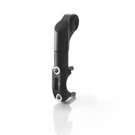 RIZOMA handlebar mirror mount kit in black, designed for motorcycle mirrors, shown attached to a handlebar.