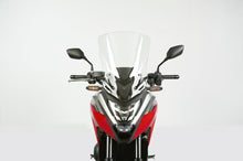 Load image into Gallery viewer, National Cycle Vstream tall clear windshield for motorcycle, showing its transparent, curved design with mounting edges.