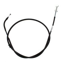 Load image into Gallery viewer, All Balls rear hand brake cable for motorcycle, showing the black cable with metal fittings and protective sheath.