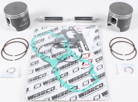 Wiseco Overbore Piston Kit SK1376 with multiple pistons and components for high-performance engine rebuilding.