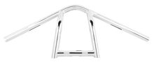 Charger l'image dans la galerie, Chrome Burly Brand Jim 11-inch handlebars with 1-inch T-bolt, designed for motorcycle handlebar replacement or customization.