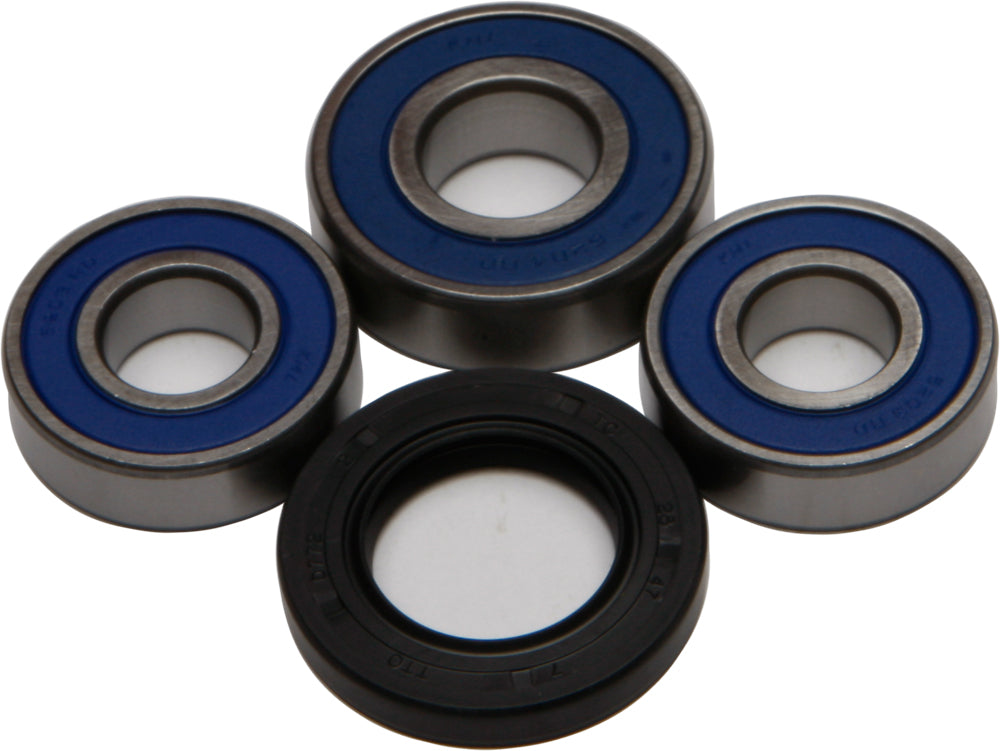 All Balls rear wheel bearing and seal kit 22-51231 with various bearings and seals displayed for motorcycle or ATV use