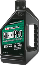 Load image into Gallery viewer, Maxima Marine Pro 1-gallon chemical container with label, used for marine engine treatment, in a clear plastic jug with a handle.