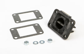 Moto Tassinari Vforce3 intake valve system for carburetor, with visible black and silver components on a clean background.