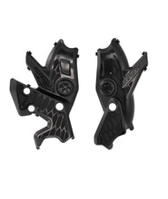 Load image into Gallery viewer, Acerbis X-Grip frame guard in black mounted on motorcycle frame, providing protection and a sleek finish.