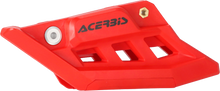 Load image into Gallery viewer, Acerbis KTM drive chain guide block in red, showing the durable plastic construction and mounting holes for installation.