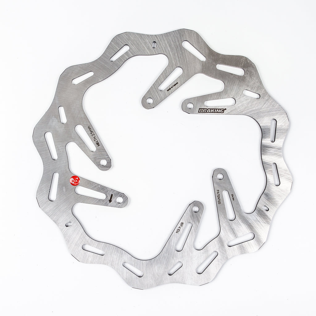 Front braking rotor from Braking brand, part number 32-4104, showing the circular metal disc with detailed surface finish.