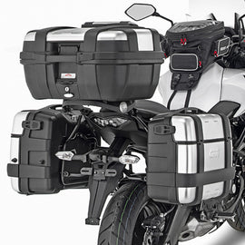 GIVI Side Case Hardware Mounts and Brackets for motorcycle side cases, shown in black with mounting components.