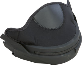 Fly Racing Tourist jaw piece helmet accessory in matte black, designed for Fly Racing motorcycle helmets.