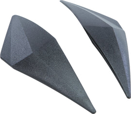Pair of Fly Racing Tourist top front vents for motorcycle, left and right side, in black, designed for optimal airflow and ventilation.