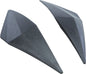 Pair of Fly Racing Tourist top front vents for motorcycle, left and right side, in black, designed for optimal airflow and ventilation.