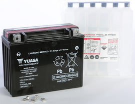 Yuasa YTX24HL-BS maintenance-free motorcycle battery with positive and negative terminals, labeled with model number 49-1989.