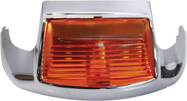 HardDrive amber lens front fender tip light for trucks, showing the clear plastic lens and mounting hardware.