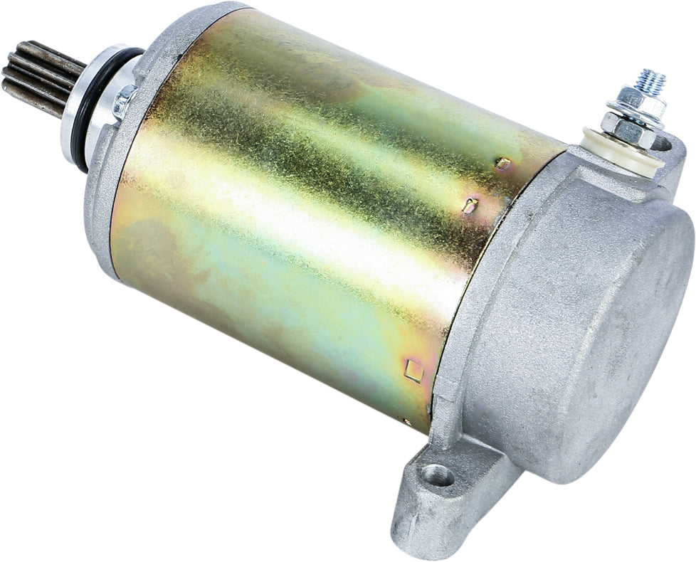 Fire Power starter motor for Yamaha 26-1285, shown with metal casing and electrical connections, designed for engine ignition.