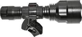 AXIA ALLOY Rigid Ind. Flashlight Mount with one clamp, durable metal bracket for secure flashlight attachment.